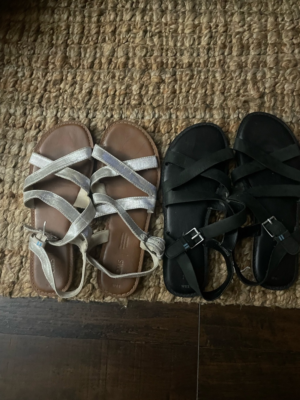 2 pair Womens Tom’s Strappy Sandals